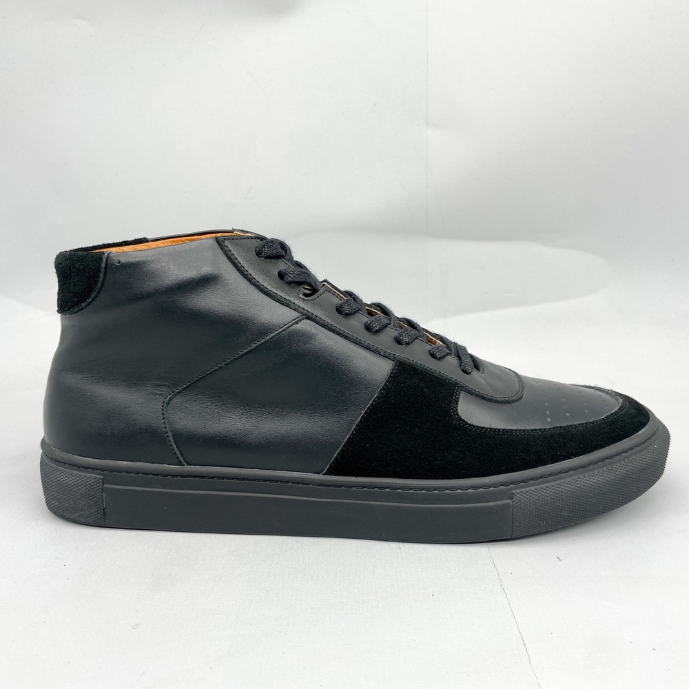 Beckett Simonon Garcia High Top Sneakers Mens 11 Black Leather Suede Casual Shoe